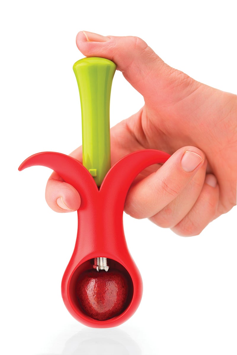Joie Blossom Cherry Pitter, Remove Pits with Precision and Ease, Comfortable Grip and Press Tool, Efficient Kitchen Gadget, BPA-Free - Image 2